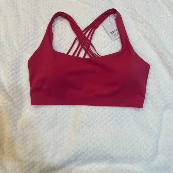 Lululemon FlexyFlex Strappy Yoga Bra | Size L/XL D-DDD | Raspberry Coulis | NWT - Picture 2 of 10
